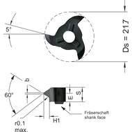 Cutting insert Z22.0917.02 metric ISO full profile 1,75mm HC8620